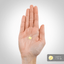 A round softgel measuring 0.437 inches or 1.111 centimeters on a bulk scale, showcasing its size clearly.