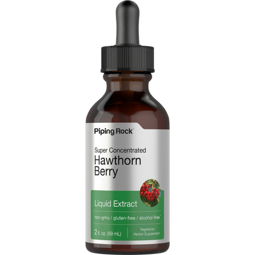 Hawthorn Berry Liquid Extract Alcohol Free, 2 fl oz (59 mL) Dropper Bottle
