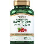 Hawthorn Extract 250 mg, 1.8% Vitexin-2''-O-Rhamnosides, herbal supplement with 150 quick release capsules.