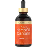Hemp Oil Tincture, 4 fl. oz. (118mL), 925,000 mcg per serving with Omega 3, 6, and 9 included.