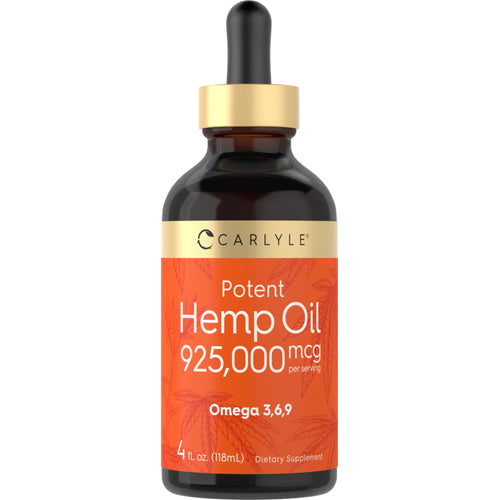 Hemp Seed Oil (Cold Pressed), 925 mg, 4 fl oz (118 mL) Dropper Bottle