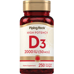 High Potency Vitamin D3, 2000 IU, 250 Quick Release Softgels