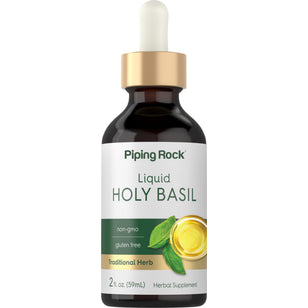 Holy Basil Liquid Extract Alcohol Free, 2 fl oz (59 mL) Dropper Bottle