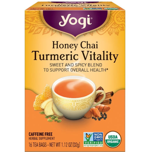 Honey Chai Turmeric Tea (Organic), 16 Tea Bags