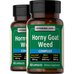 Horny Goat Weed Complex, 500 mg (per serving), 60 Capsules, 2  Bottles