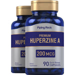Two bottles of Huperzine A, 200 mcg, each containing 90 Quick Release Capsules.