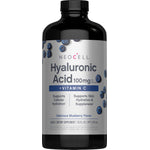 NCL Hyaluronic Acid Liquid, 100mg with Vitamin C. Delicious blueberry flavor. 16 fl oz (1PT) 473 mL dietary supplement.