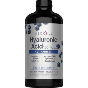Hyaluronic Acid 100 mg plus C Liquid Blueberry Flavor, 16 fl oz (473 mL) Liquid