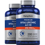 Hyaluronic Acid, 250 mg (per serving), 200 Vegetarian Capsules, 2  Bottles