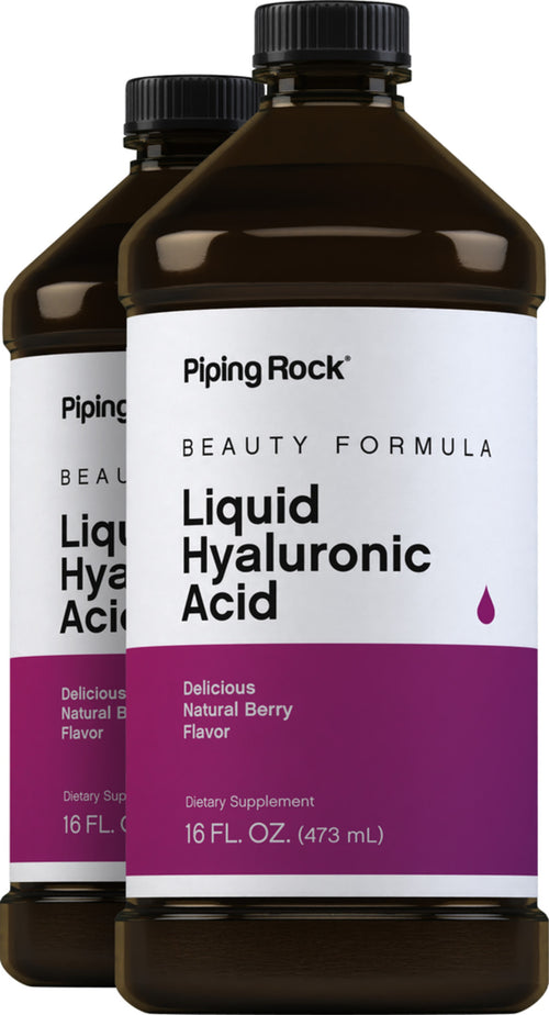 Hyaluronic Acid Liquid (Delicious Berry), 16 fl oz (473 mL) Bottle, 2  Bottles