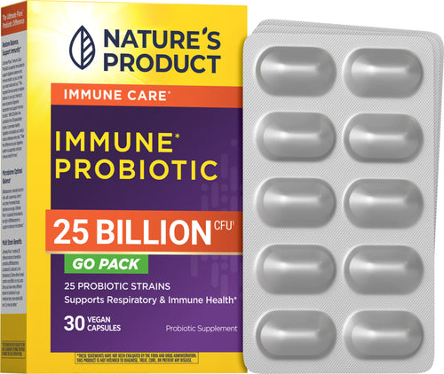 Immune Probiotic Go Pack, 25 Billion CFU, 30 Vegan Capsules