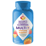Nature's Product Gummies Multi + Immune Support, 2-IN-1 Strawberry + Tangerine Flavor, 90 Gummies, Dietary Supplement.