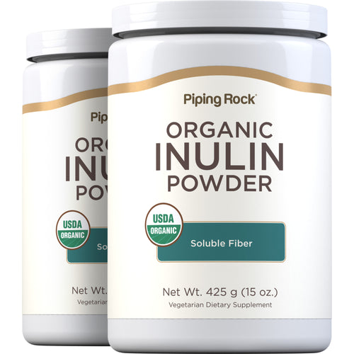 Inulin Powder (Organic), 15 oz (425 g) Bottles, 2  Bottles