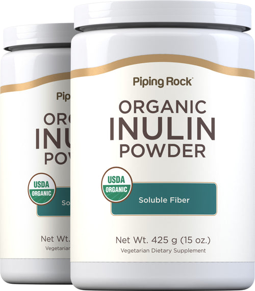 Inulin Powder (Organic), 15 oz (425 g) Bottles, 2  Bottles