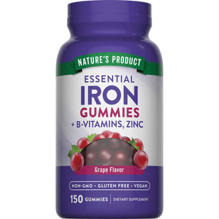 Iron + B-Vitamins & Zinc (Grape), 150 Gummies