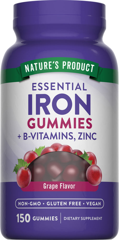 Iron + B-Vitamins & Zinc (Grape), 150 Gummies