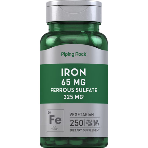 Iron Ferrous Sulfate, 65 mg, 250 Coated Tablets