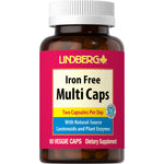 Iron Free Multi Caps with natural carotenoids and plant enzymes, 90 veggie caps, gluten-free.