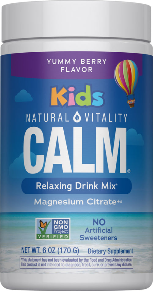Kids Magnesium Citrate Powder (Yummy Berry), 6 oz (170 g) Bottle