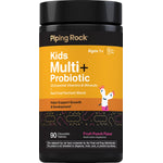 Kids Multi + Probiotic with 90 chewable tablets, fruit punch flavor, multivitamin supplement.