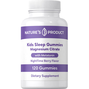Kids Sleep Gummies Magnesium with Melatonin (NightTime Berry), 120 Gummies