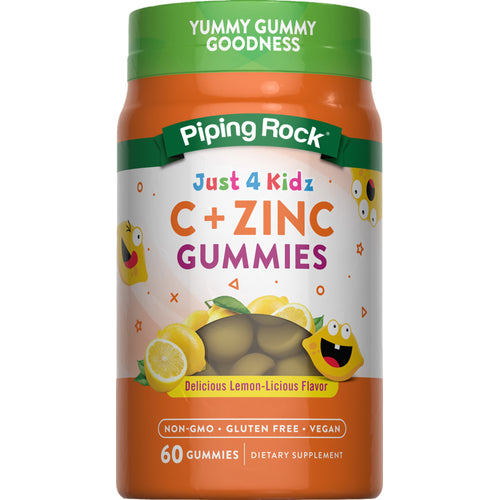 Kids Vitamin C + Zinc (Delicious Lemon-Licious), 60 Gummies