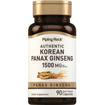 Authentic Korean Panax Ginseng 1500 mg per serving in a bottle of 90 quick release capsules.