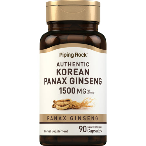 Korean Ginseng (Panax Ginseng), 1500 mg (per serving), 90 Quick Release Capsules