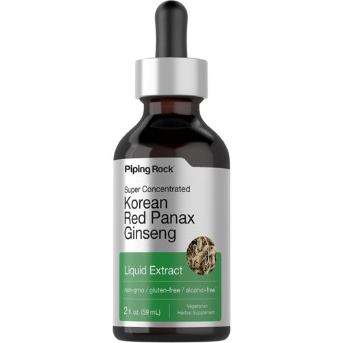 Korean Red Panax Ginseng Liquid Extract Alcohol Free, 2 fl oz (59 mL) Dropper Bottle