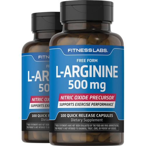 L-Arginine, 500 mg, 100 Capsules, 2  Bottles