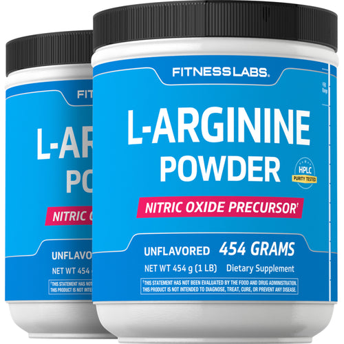 L-Arginine Powder, 3000 mg (per serving), 1 lb (454 g) Bottle, 2  Bottles