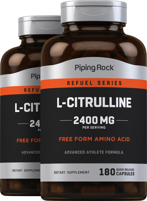 L-Citrulline, 2400 mg (per serving), 180 Quick Release Capsules, 2  Bottles