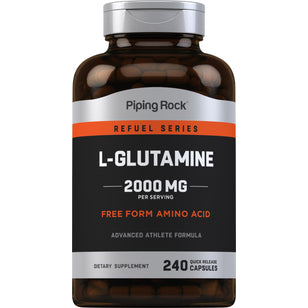 L-Glutamine, 2000 mg (per serving), 240 Quick Release Capsules