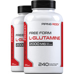 L-Glutamine, 2000 mg (per serving), 240 Quick Release Capsules, 2  Bottles
