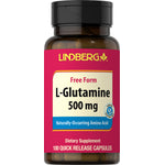 Lindberg Free Form L-Glutamine 500 mg is a dietary supplement with 100 quick release capsules.