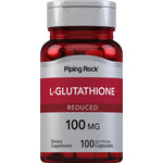 L-Glutathione REDUCED 100 mg with 100 quick release capsules.