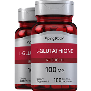 L-Glutathione (Reduced), 100 mg, 100 Quick Release Capsules, 2  Bottles