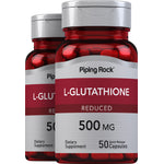 L-Glutathione (Reduced), 500 mg, 50 Quick Release Capsules, 2  Bottles
