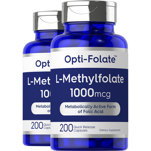 L-Methylfolate, 1000 mcg, 200 Quick Release Capsules, 2  Bottles