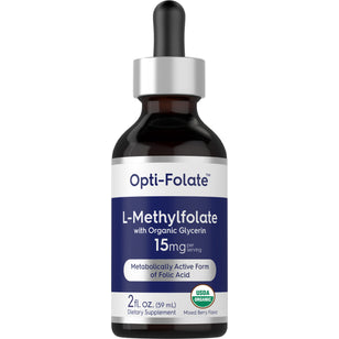 L-Methylfolate (Organic), 15 mg (per serving), 2 fl oz (59 mL) Dropper Bottle