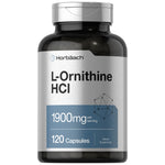 L-Ornithine HCl supplement with 1900mg per serving and 120 capsules per bottle.