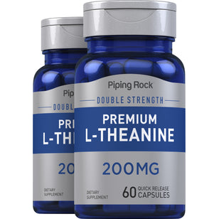 L-Theanine, 200 mg, 60 Quick Release Capsules, 2  Bottles