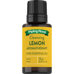 Bottle of Cleansing Lemon Aromatherapy Pure Essential Oil, 15 mL or 0.51 FL. OZ.