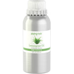 Bottle of Lemongrass Oil, 16 FL. OZ. (473 mL), labeled as pure essential oil.