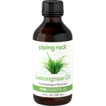 2 FL. OZ. (59 mL) bottle of pure Lemongrass Oil, Cymbopogon flexuosus, essential oil.