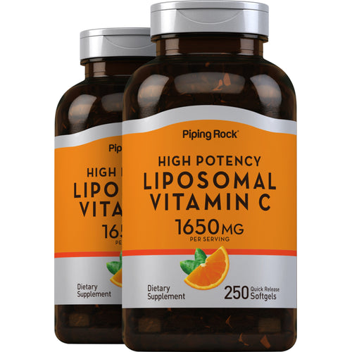 Liposomal Vitamin C Complex, 1650 mg (per serving), 250 Quick Release Softgels, 2  Bottles