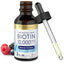 Liquid Biotin (Berry), 10000 mcg (per serving), 2 fl oz (59 mL) Dropper Bottle