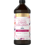 Carlyle Liquid Collagen with Biotin, Beauty Formula. Gluten Free, Non-GMO. 16 FL. OZ. (473 mL) Dietary Supplement.