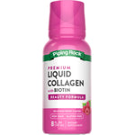 Premium Liquid Collagen with Biotin Beauty Formula, 8 FL. OZ. (237 mL) liquid supplement bottle.