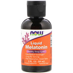 Now Liquid Melatonin, 2 FL. OZ. (59 mL) bottle. Label: 'Healthy Sleep Cycle', '3 mg Per Serving', 'Non-GMO', 'Vegetarian/Vegan'.